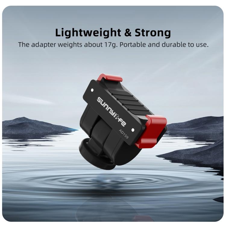 For DJI Osmo Pocket 4 / 3 Sunnylife Quick Release Adapter Mount 1/4 inch Interface 180 Degree Tilt Selfie Stick Adapter Stand, AD159 For DJI Osmo Pocket 4 / 3