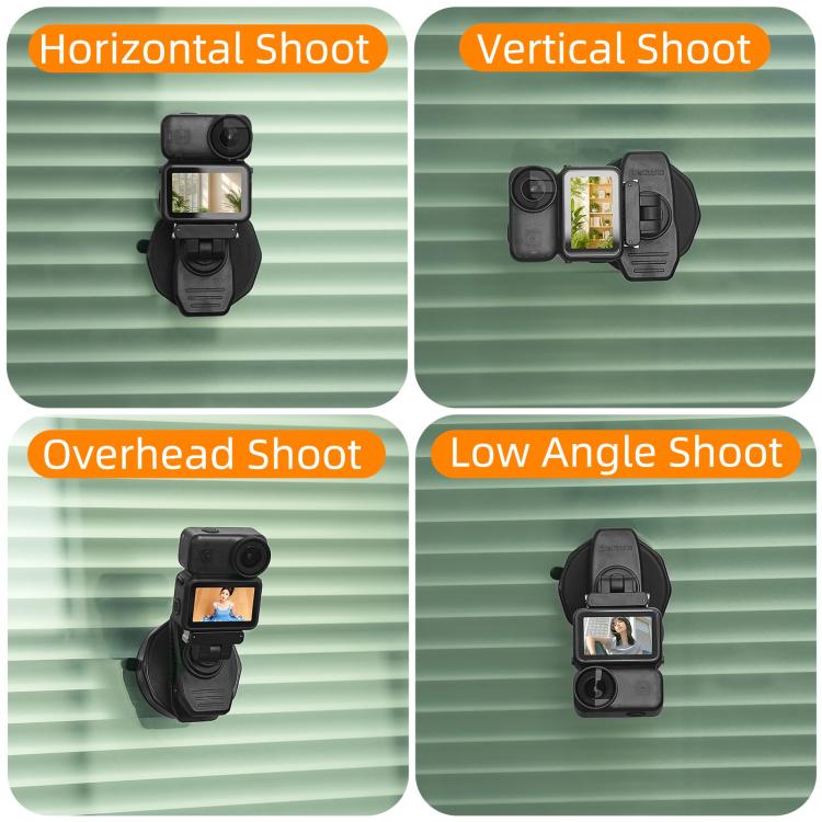 Sunnylife Magnetic Quick-Release Backpack Clip Adjustable Action Camera Clamp Vertical-Horizontal Mount for DJI Osmo Nano / Action 6, MJ-172 For DJI Osmo Nano / Action 6