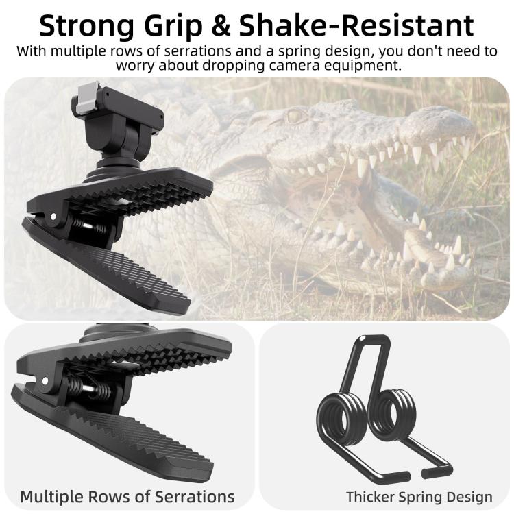 Sunnylife Magnetic Quick-Release Backpack Clip Adjustable Action Camera Clamp Vertical-Horizontal Mount for DJI Osmo Nano / Action 6, MJ-172 For DJI Osmo Nano / Action 6
