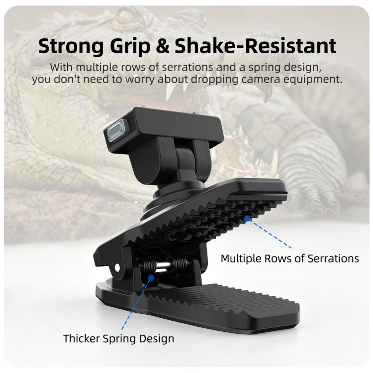 Sunnylife Magnetic Quick-Release Backpack Clip Action Camera Clamp Vertical-Horizontal Mount for Insta360 X4 Air / X5 / Ace / Ace Pro 2 / 1, For Insta360 X4 Air / X5 / Ace / Ace Pro 2 / 1