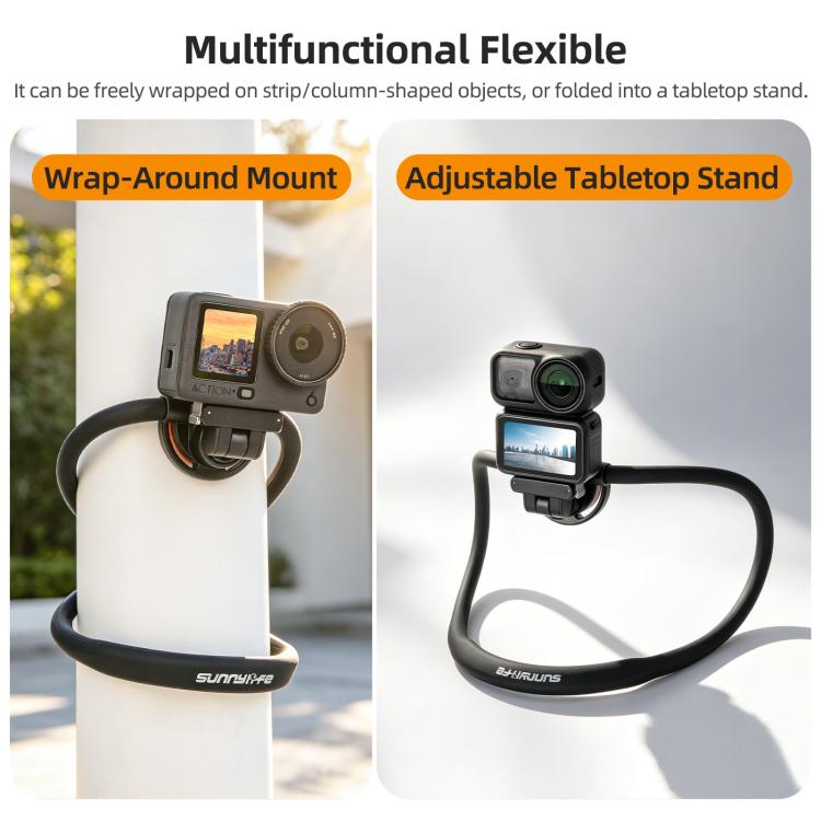 For DJI Osmo Nano / Action 6 Sunnylife Dual-Direction Magnetic Quick-Release Neck Mount Adjustable Selfie Holder with Body Strap, For DJI Osmo Nano / Action 6