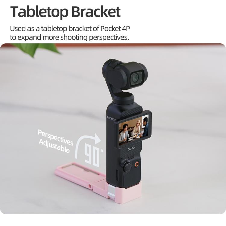 For DJI Osmo Pocket 4P Sunnylife Quick-Release Magnetic Mount Tabletop Base Bracket Angles Adjustable Stand, OP4-ZJ229