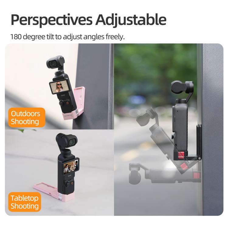 For DJI Osmo Pocket 4P Sunnylife Quick-Release Magnetic Mount Tabletop Base Bracket Angles Adjustable Stand, OP4-ZJ229