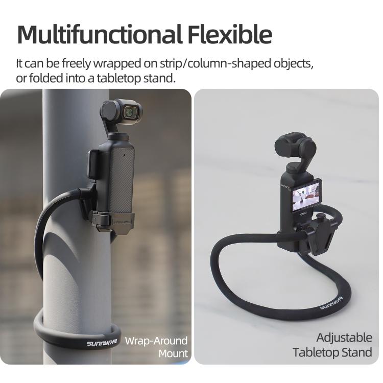 For DJI Osmo Pocket 4 / 3 Sunnylife Adjustable POV Neck Mount Hand Free Video Vlog Neck Selfie Holder with Body Strap, For DJI Osmo Pocket 4 / 3