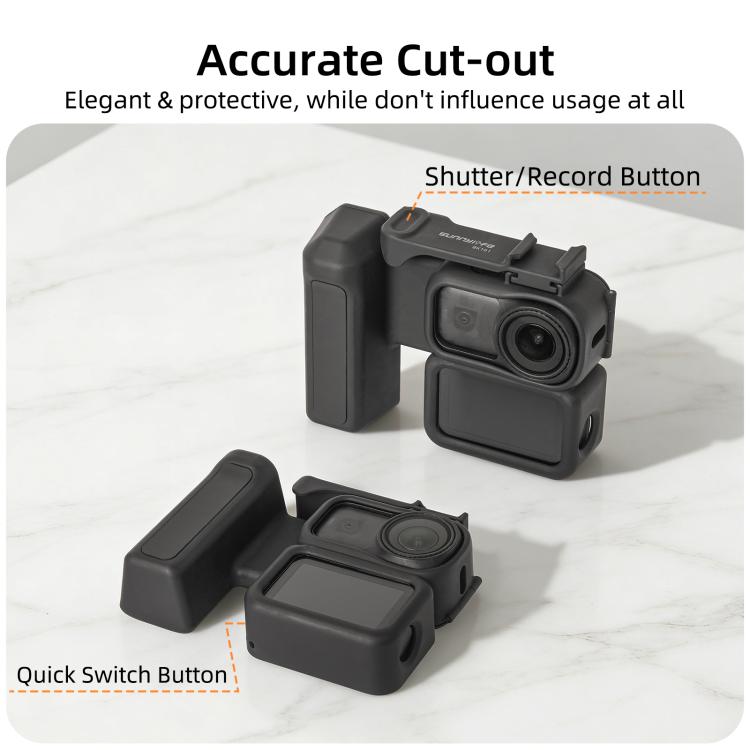 For DJI Osmo Nano Sunnylife Integrated Street Photography Handle Ergonomic Hand Grip Quick Release Shutter Handle, For DJI Osmo Nano