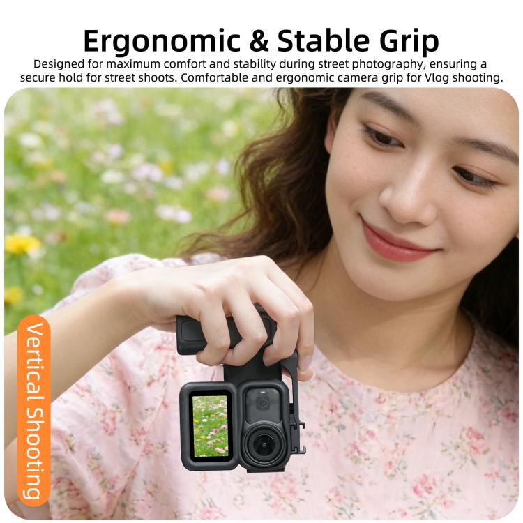 For DJI Osmo Nano Sunnylife Integrated Street Photography Handle Ergonomic Hand Grip Quick Release Shutter Handle, For DJI Osmo Nano