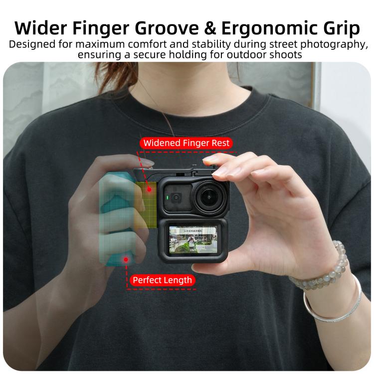 For DJI Osmo Nano Sunnylife Integrated Street Photography Handle Ergonomic Hand Grip Quick Release Shutter Handle, For DJI Osmo Nano