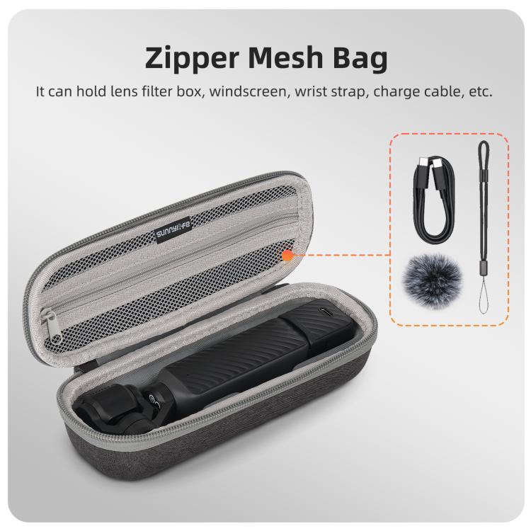 For DJI Osmo Pocket 4 / 3 Sunnylife Mini Carrying Case Handbag Portable Travel Case Protective Organizer Standard Combo Bags, Standard Combo Bags