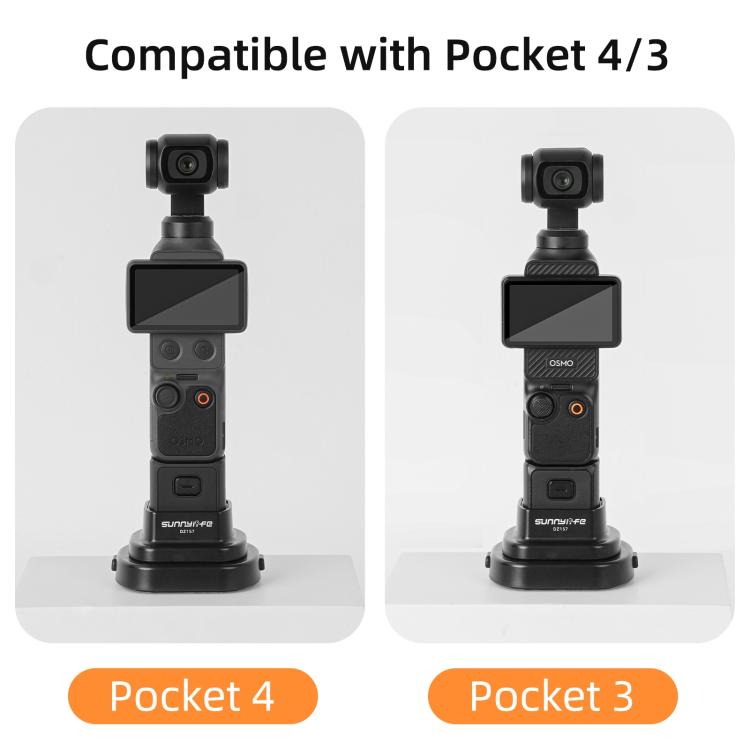 For DJI Osmo Pocket 4 / 3 Sunnylife Detachable Car & Desktop Base Stand Base Desktop Stabilizer Supporting Holder, OP4-DZ157