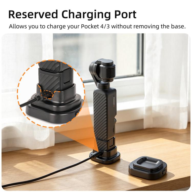 For DJI Osmo Pocket 4 / 3 Sunnylife Detachable Car & Desktop Base Stand Base Desktop Stabilizer Supporting Holder, OP4-DZ157