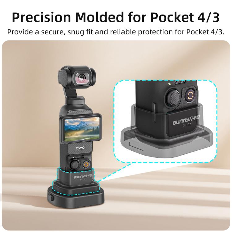 For DJI Osmo Pocket 4 / 3 Sunnylife Detachable Car & Desktop Base Stand Base Desktop Stabilizer Supporting Holder, OP4-DZ157