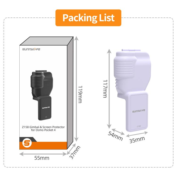 For DJI Osmo Pocket 4 Sunnylife Colorful Gimbal Cover Camera Protector Screen Guard Shield
