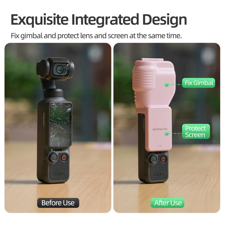 For DJI Osmo Pocket 4 Sunnylife Colorful Gimbal Cover Camera Protector Screen Guard Shield