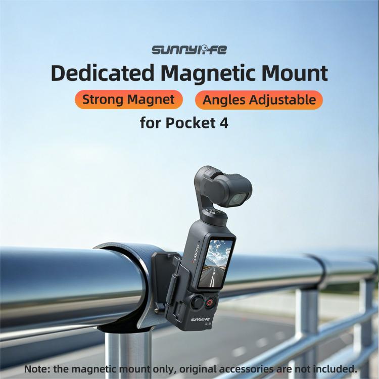 For DJI Osmo Pocket 4 / 3 Sunnylife Multifunctional Magnetic Mount Tabletop Base Bracket Angles Adjustable Stand, OP4-ZJ152