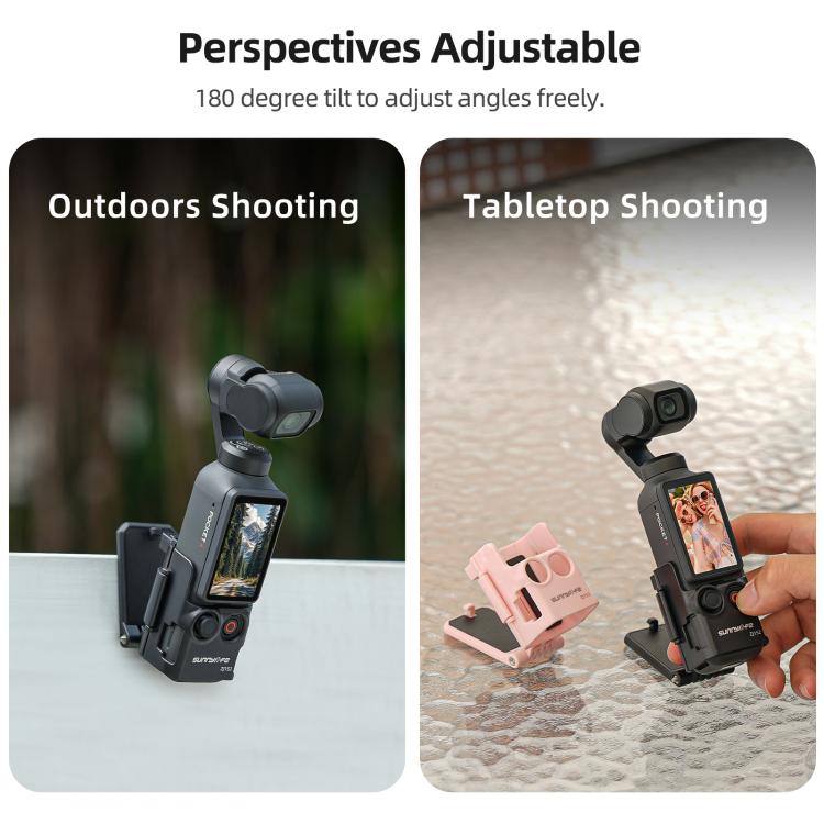 For DJI Osmo Pocket 4 / 3 Sunnylife Multifunctional Magnetic Mount Tabletop Base Bracket Angles Adjustable Stand, OP4-ZJ152