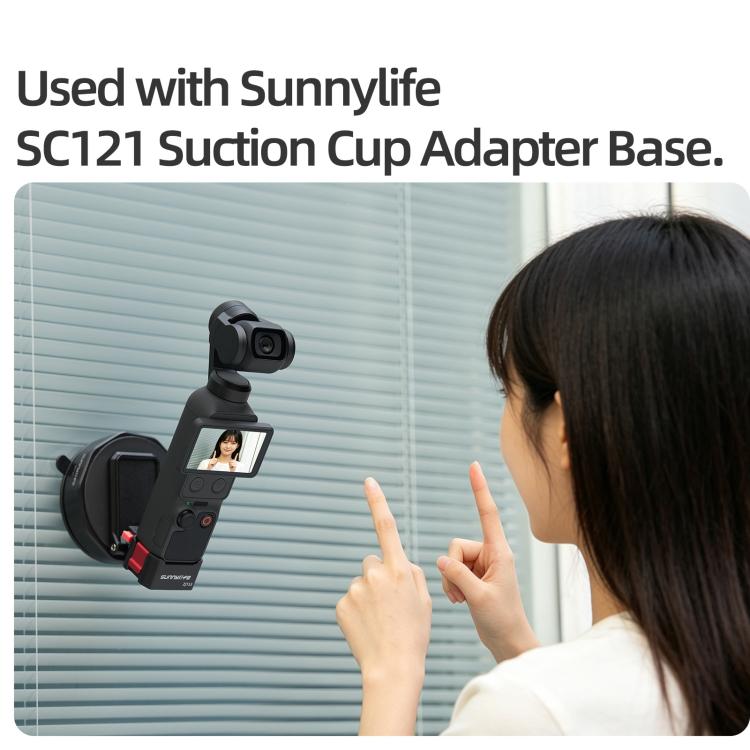 For DJI Osmo Pocket 4 / 3 Sunnylife Quick-Release Magnetic Mount Tabletop Base Plastic Bracket Angles Adjustable Stand, OP4-ZJ153
