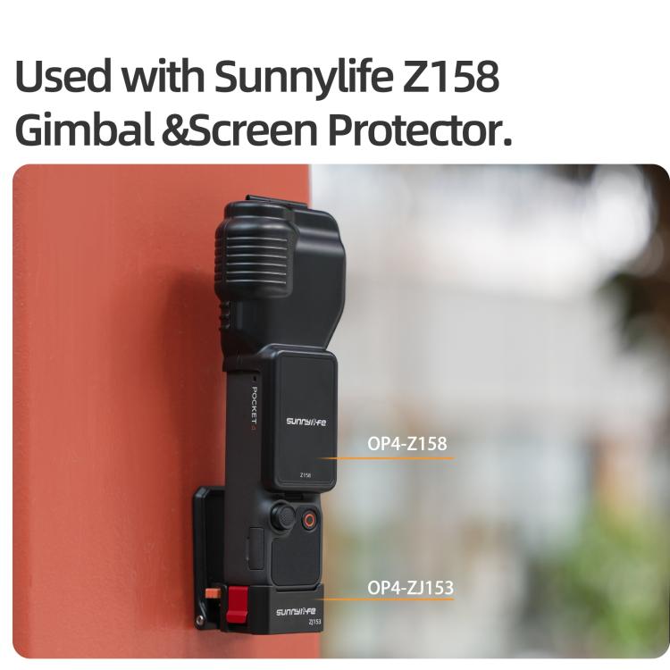 For DJI Osmo Pocket 4 / 3 Sunnylife Quick-Release Magnetic Mount Tabletop Base Plastic Bracket Angles Adjustable Stand, OP4-ZJ153