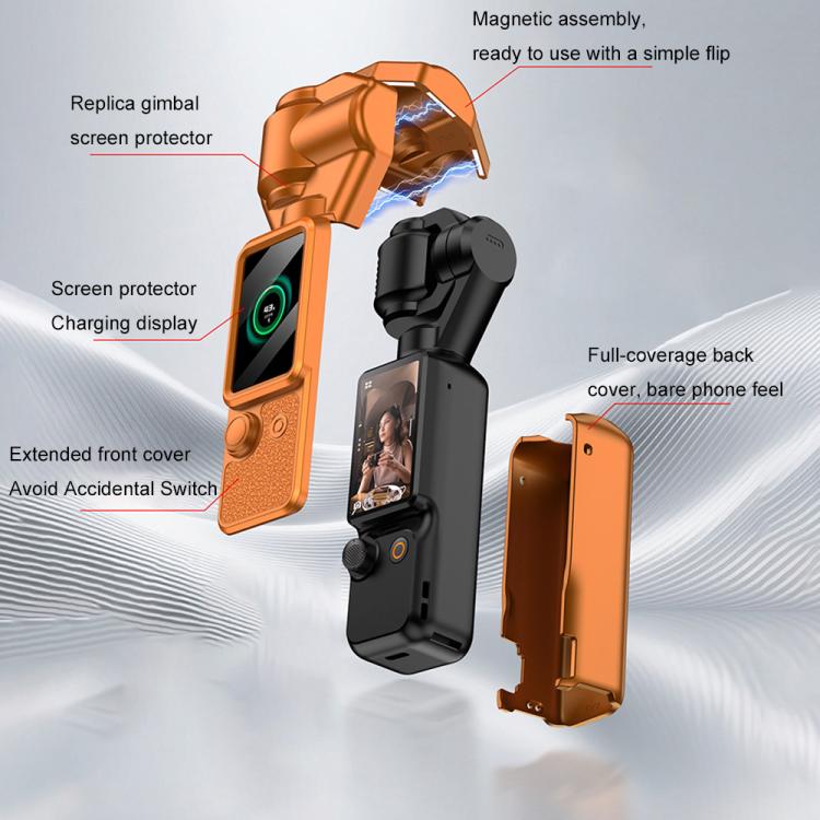 For DJI OSMO Pocket 4 GKK Gimbal Cover Camera Protector Screen Body Magnetic Full Cover, For DJI OSMO Pocket 4