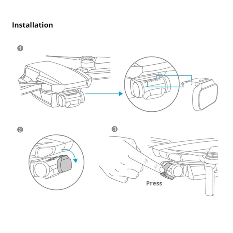 4 PCS PGYTECH P-12A-019 ND8 / 16 / 32 / 64 Dimming Lens Filter Set for DJI Mavic Mini Drone Accessories, ND8 / 16 / 32 / 64 Dimming Lens