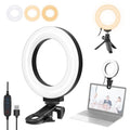 PULUZ 4.7 inch 12cm Ring Selfie Light 3 Modes USB Dimmable Dual Color Temperature LED Curved Vlogging Photography Video Lights with Monitor Clip Holder, 4.7 inch 12cm