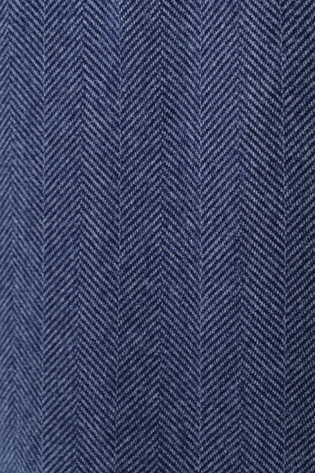 Dryden Herringbone Fur Collared Coat - Blue