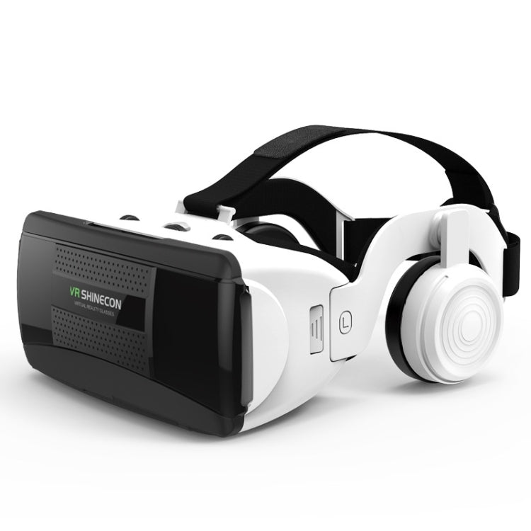 VRSHINECON G06EB Virtual Reality 3D Video Glasses Suitable for 4.7 inch - 6.1 inch Smartphone with HiFi Headset (White)