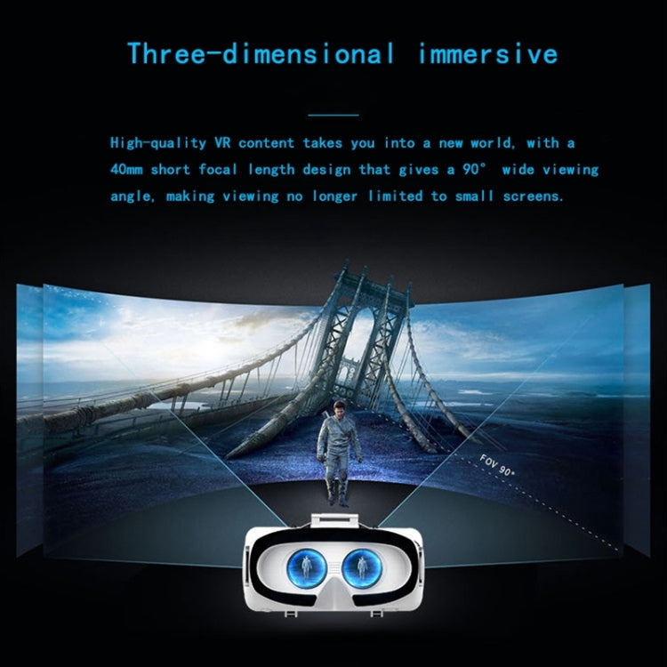 VRSHINECON G06EB Virtual Reality 3D Video Glasses Suitable for 4.7 inch - 6.1 inch Smartphone with HiFi Headset (White)