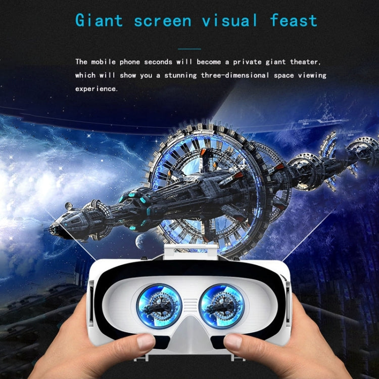 VRSHINECON G06EB Virtual Reality 3D Video Glasses Suitable for 4.7 inch - 6.1 inch Smartphone with HiFi Headset (White)