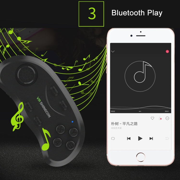 VRShinecon 3D Movie Games Virtual Reality Glasses Bluetooth Remote Controller Gamepad(Black)