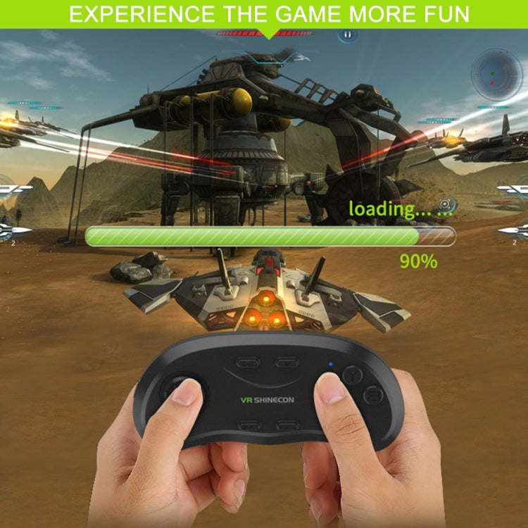 VRShinecon 3D Movie Games Virtual Reality Glasses Bluetooth Remote Controller Gamepad(Black)