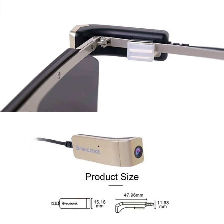 Groudchat JP1DV1 1080P HD Smart USB Camera with Built-in Mic (Black & Gold)
