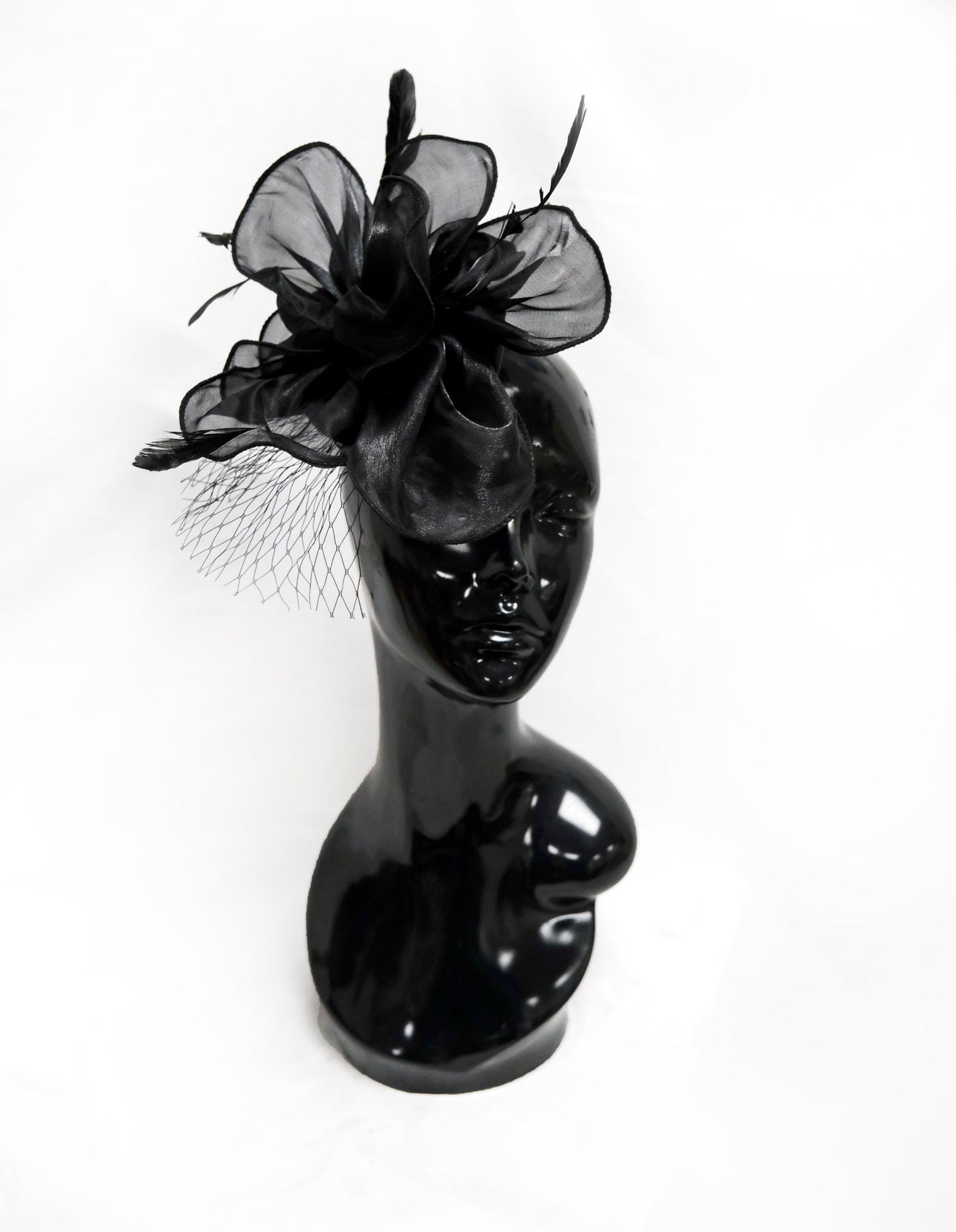 Silk Flower Veil Fascinator Weddings Ascot Hatinator Races