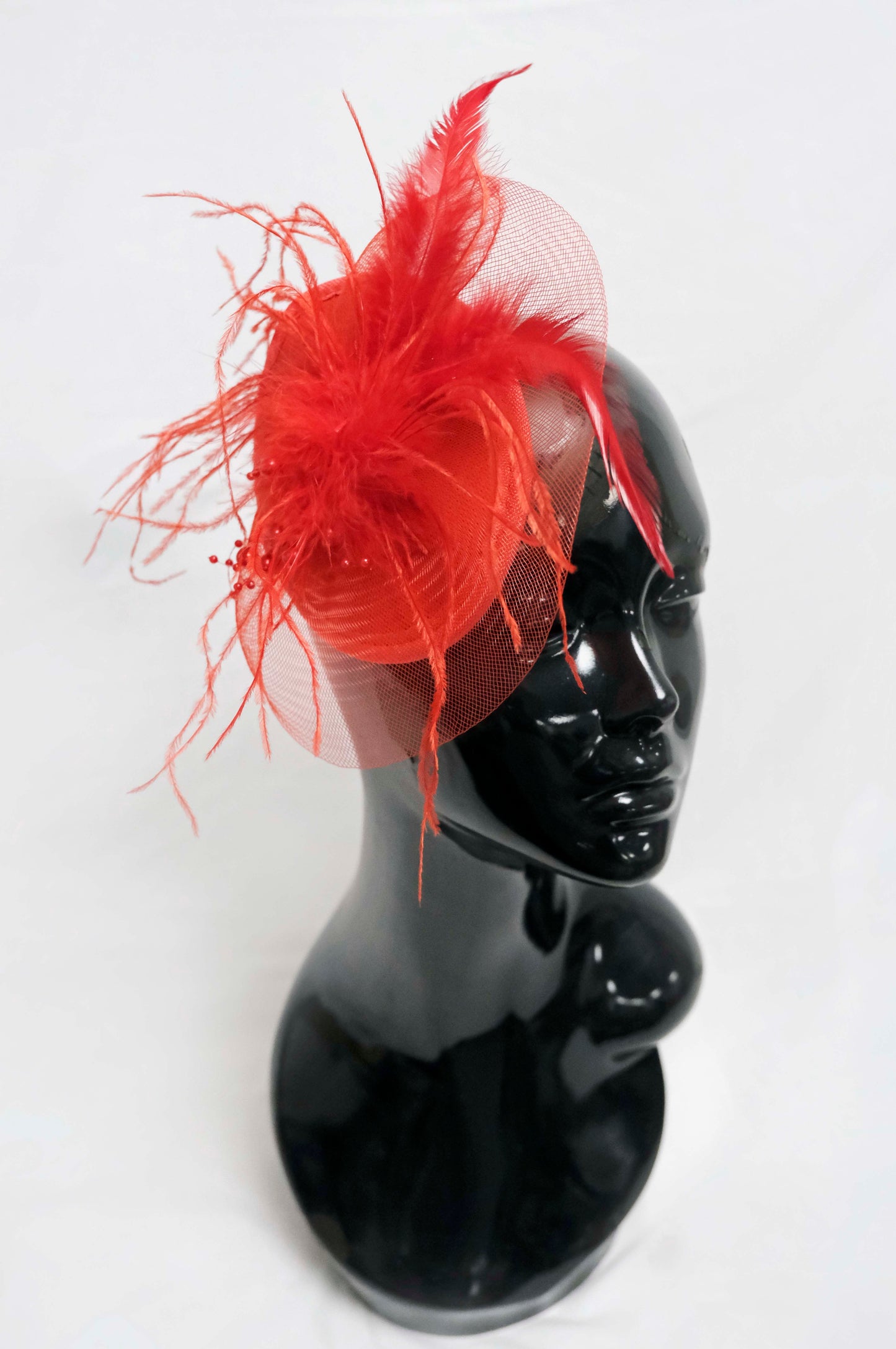 Red Fascinator Weddings Ascot Hatinator Races