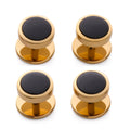 Onyx Dress Studs In Gold