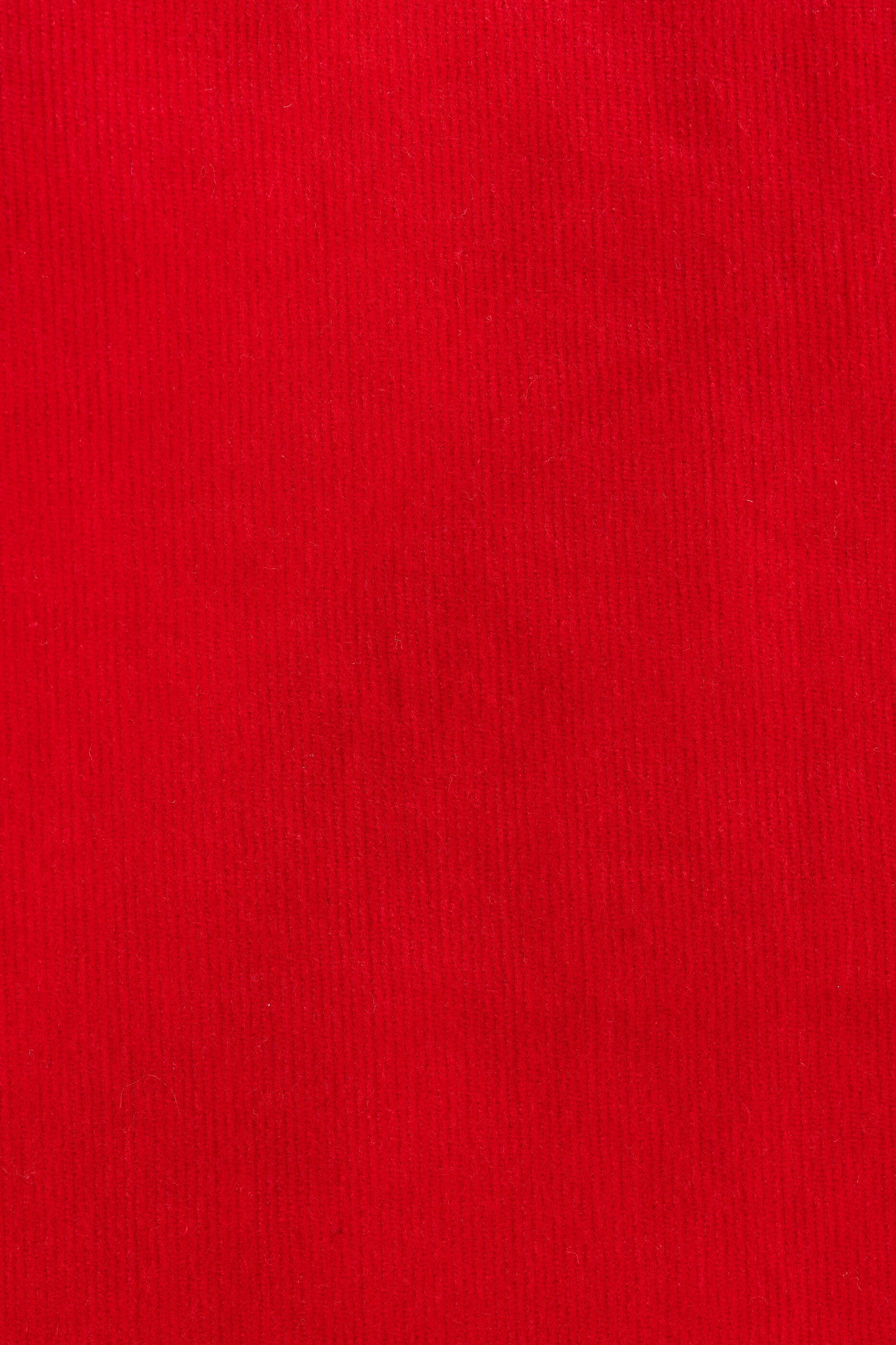 River Babycord Ric Rac Trim Wide Leg Trouser - Red