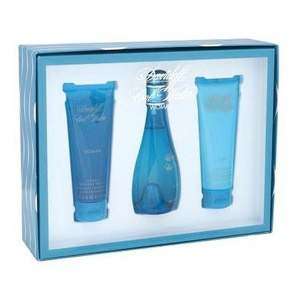 Davidoff Cool Water Woman Gift Set 100ml EDT + 75ml Body Lotion + 75ml Shower Breeze