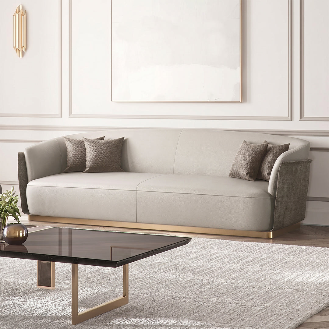 Demure Three Seater Sofa, Velvet