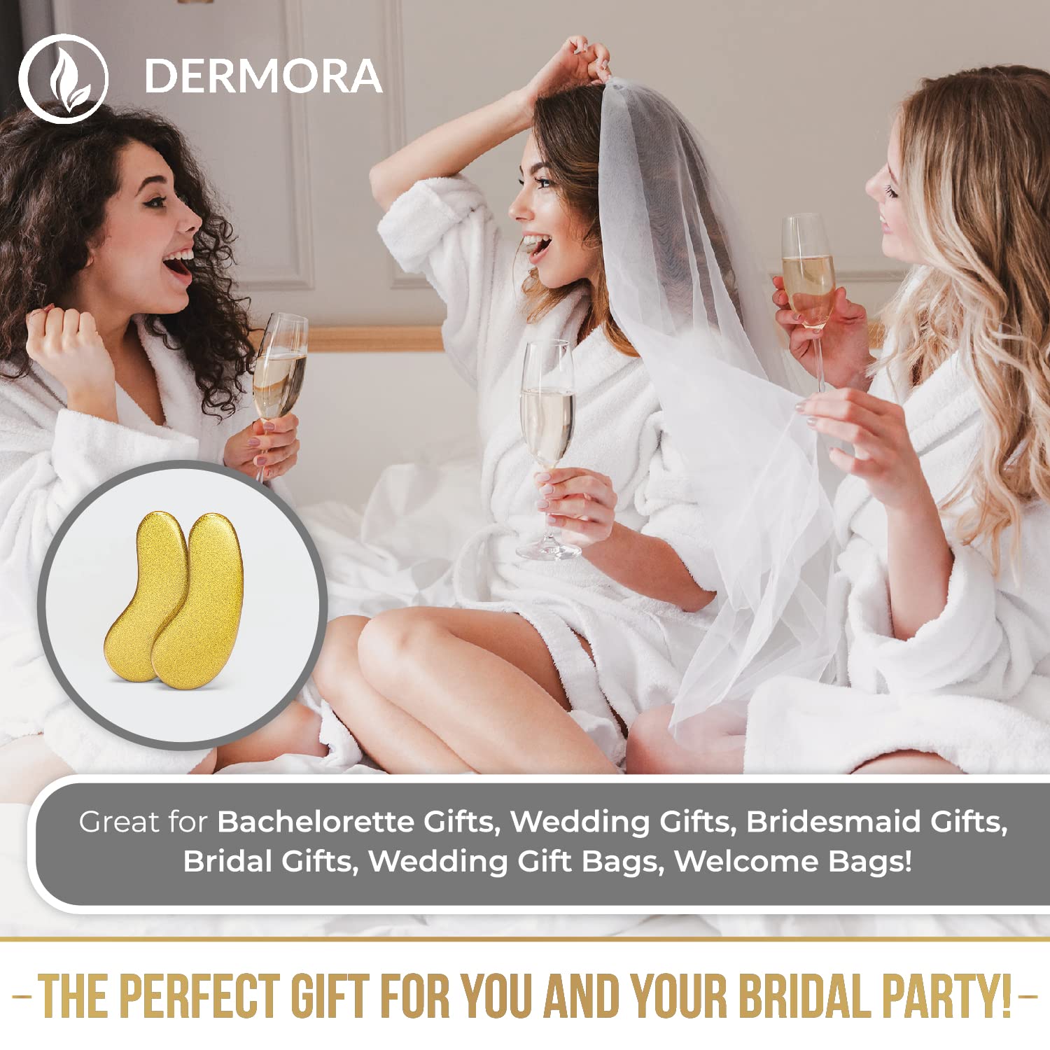 DERMORA Golden Glow Under Eye Patches (20 Pairs Eye Gels)