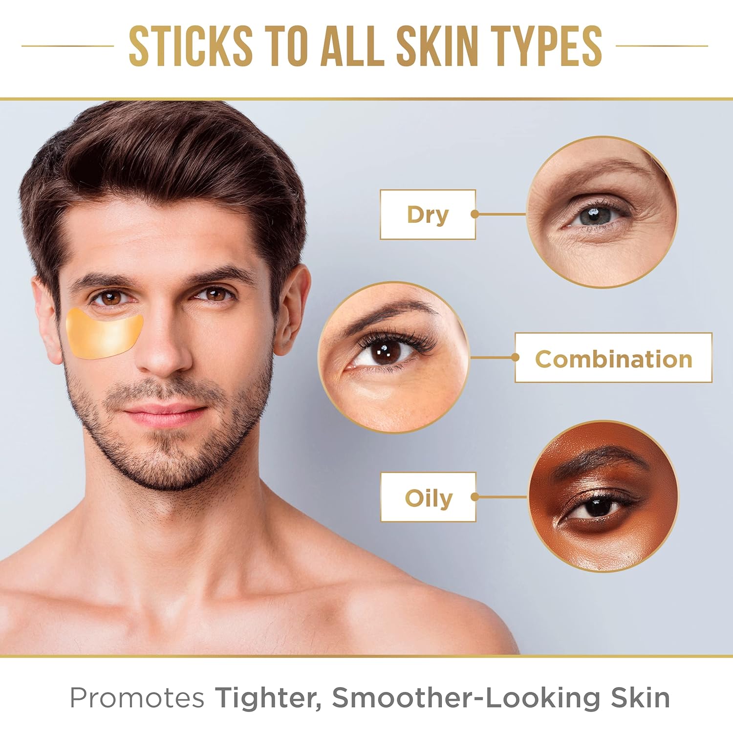 DERMORA Golden Glow Under Eye Patches (20 Pairs Eye Gels)