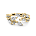 Adjustable Leaf Ring in Gold