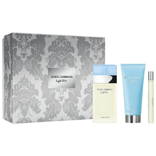Dolce & Gabbana Light Blue Gift Set 100ml EDT + 100ml Body Lotion + 10ml EDT
