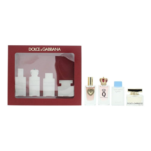 Dolce & Gabbana Miniature Gift Set 5ml Devotion EDP + 5ml Q EDP + 4.5ml Light Blue EDP + 5ml The One EDP