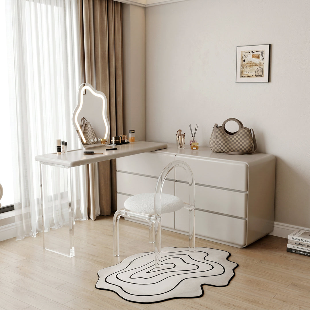 Dominic Dressing Table With Sideboard and LED Mirror