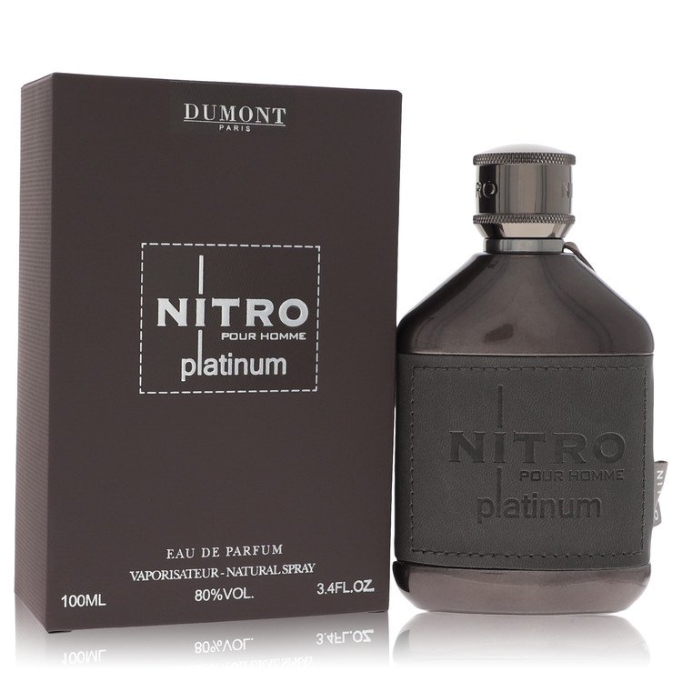 Dumont Nitro Platinum Eau De Parfum Spray for Men, 3.4 oz / 100 ml