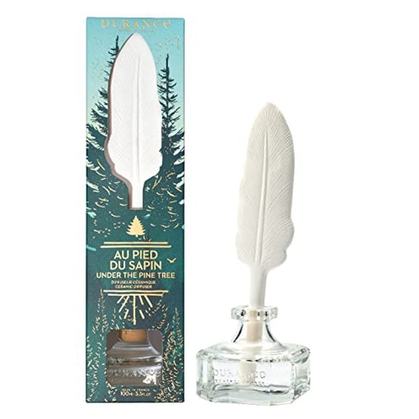 Durance Provence France Ceramic Feather Diffuser 100ml - Under the Pine Tree