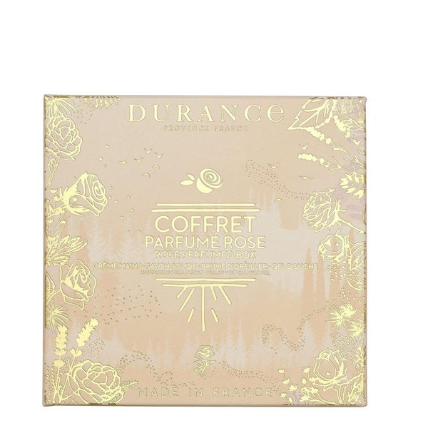 Durance Provence France Rose Petal Gift Set 75ml Rose Petal Shower Gel + 125g Rose Petal Soap + 30ml Rose Petal Hand Cream + 50ml Rose Bud Pillow Spray