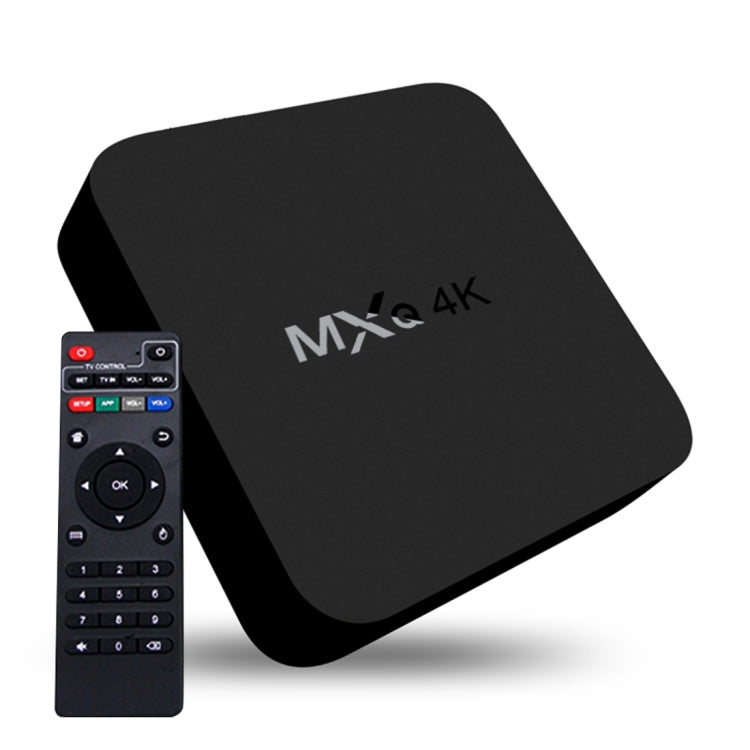 MXQ 4K Full HD Media Player, RK3229 Quad-Core, Android 9.0 TV Box with Remote, 1GB RAM, 8GB ROM, HDMI, WiFi, Miracast, DLNA (UK Plug)