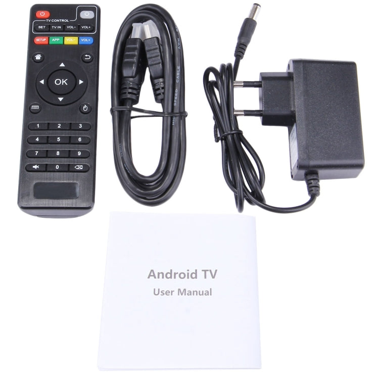 MXQ 4K Full HD Media Player, RK3229 Quad-Core, Android 9.0 TV Box with Remote, 1GB RAM, 8GB ROM, HDMI, WiFi, Miracast, DLNA (UK Plug)