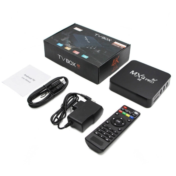 MXQ 4K HD Media Player, RK3229 Quad Core, Android 9.0, 1GB RAM, 8GB ROM, HDMI, WiFi, EU Plug