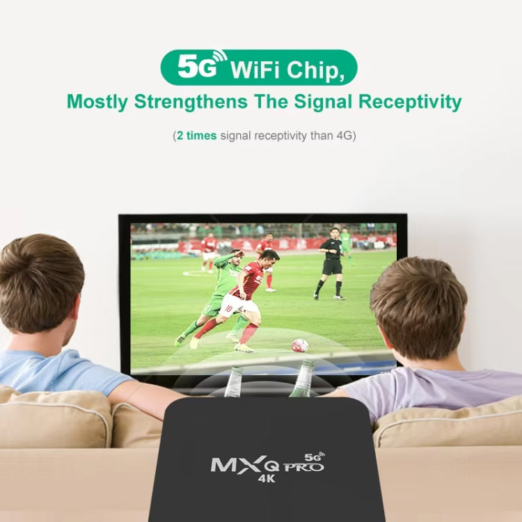 MXQ 4K HD Media Player, RK3229 Quad Core, Android 9.0, 1GB RAM, 8GB ROM, HDMI, WiFi, EU Plug